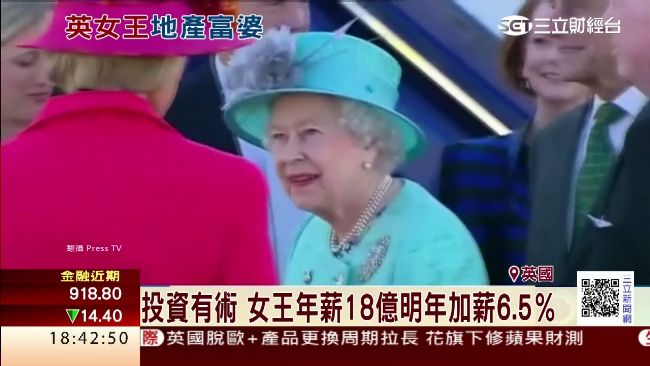 年薪18億！英國女王明年再「加薪」