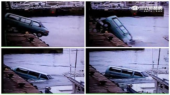 手煞車故障？　廂型車墜海司機跳車逃