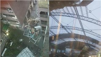 尼伯特挾強陣風　台東民宅窗戶被吹破