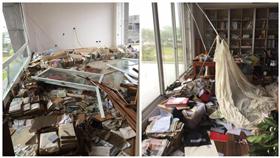 尼伯特,颱風,書房,肆虐,泡水
圖／翻攝自魏俊華臉書