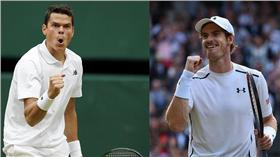 Milos Raonic、Andy Murray(AP)