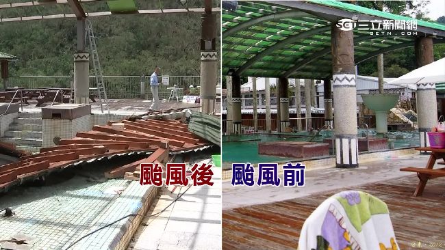 慘！尼伯特重創知本　溫泉天堂成廢墟