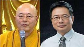 海濤法師、蔡正元合成圖(圖/批踢踢)