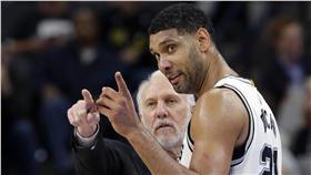 TimDuncan、GreggPopovich(AP)