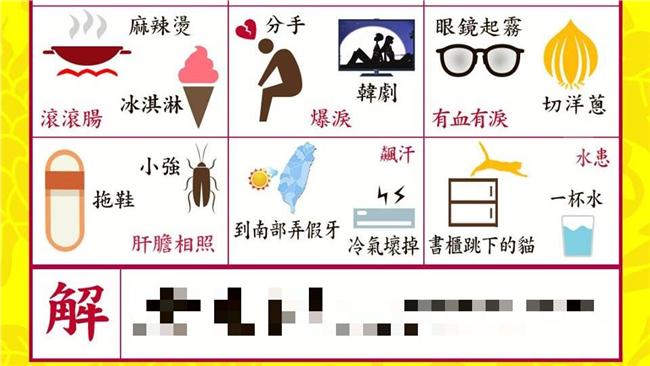 這個新版相剋表　讓網友大讚超有哏
