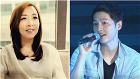 圖翻攝自陳玉珊臉書　宋仲基圖翻攝自YOUTUBE截圖