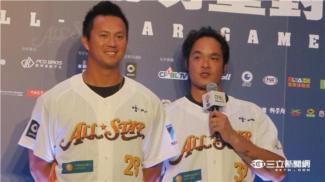 中華職棒明星賽賽前記者會高國輝、林智勝（圖／記者王怡翔攝）