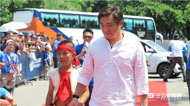 中職明星賽白隊球員進場,彭政閔（圖／記者王怡翔攝）