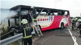 國道火燒車,遊覽車／中央社