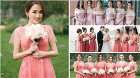 圖翻攝自陳喬恩微博　伴娘　合成圖
