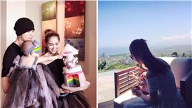 合成圖翻攝自昆凌、周杰倫臉書 小周周