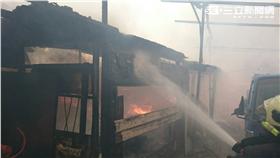 八里豬舍火警燒死200隻豬（翻攝畫面）