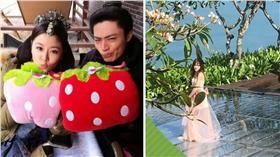 合成圖翻攝自微博 愛奇藝微博 林心如 霍建華