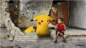 Pokémon GO,精靈寶可夢,玩家,神奇寶貝,皮卡丘,傑尼龜,敘利亞,內戰,戰爭,孩童(https://twitter.com/RFS_mediaoffice/media)