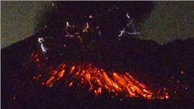 櫻島火山噴發／中央社