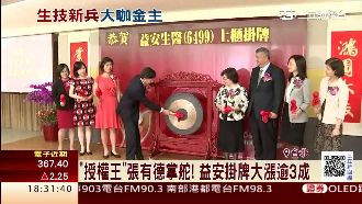 「授權王」張有德掌舵　益安掛牌大漲