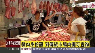 豬肉身份證　到傳統市場肉攤可查詢