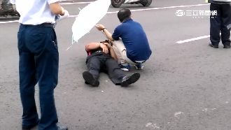 警督察員迎英勤務　驅車跑點撞騎士