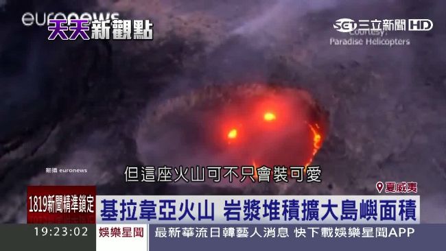 火山岩漿冷卻堆積　竟讓島嶼面積擴大