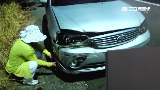 鋼圈龜裂脫落　貨車輪胎噴飛直撞轎車