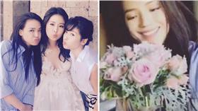 圖翻攝自舒淇臉書 林心如、劉濤 合成圖