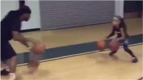 籃球,運球,女童 圖／翻攝自Facebook