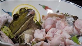 日本牛蛙生吃料理（圖／翻攝自YouTube）