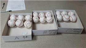 中職送檢比賽用球（聯盟提供）