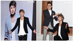  搞笑的林柏昇Kid打造成完美男神，穿著西裝帥氣登場。（記者邱榮吉/攝影）