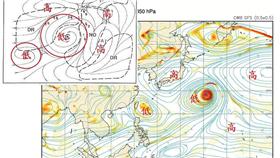 季風環流圈型、颱風（圖／鄭明典臉書）