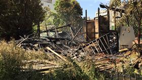 前南菜園日式宿舍,火災,圖／中央社