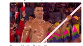 里約,奧運,東加王國,猛男,掌旗官,開幕／BBCsport 推特