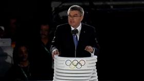 LF奧運開幕　IOC主席籲世界團結一致2016年里約奧運開幕典禮隆重登場，國際奧林匹克委員會（IOC）主席巴赫（Thomas Bach）（圖）6日呼籲這個混亂不安的世界團結在一起。
中央社記者張新偉里約攝　105年8月6日