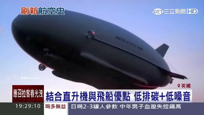 可在空中停5天！最大飛船英國亮相