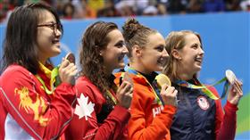 傅園慧,銅牌（圖／美聯社／達志影像）