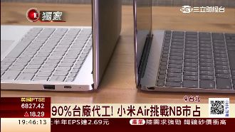 小米Air筆電搶市占　輕薄有如雜誌