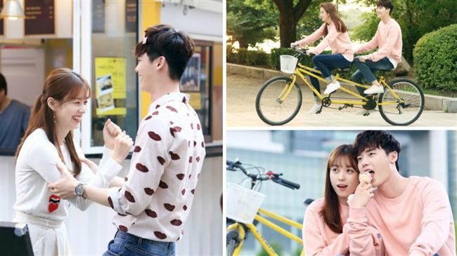 李鍾碩❤韓孝周七夕約會吃冰騎單車！