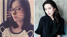 圖翻攝自傅園慧微博 劉詩詩微博 合成圖