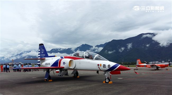 AT3攻擊教練機。（記者邱榮吉/花蓮拍攝）