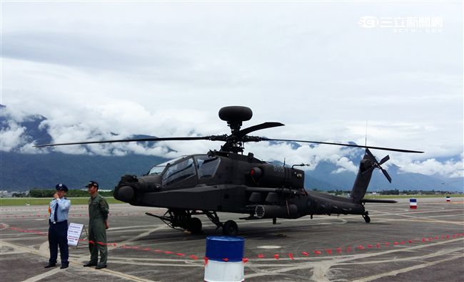 AH-64E阿帕契攻擊直升機。（記者邱榮吉/花蓮拍攝）