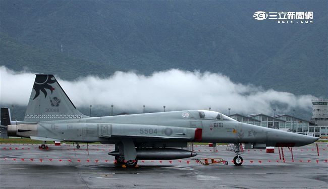 F5戰機。（記者邱榮吉/花蓮拍攝）