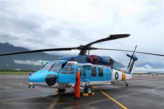 S-70C海鷗救護直升機。（記者邱榮吉/花蓮拍攝）