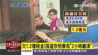 欠稅欠不完　孫道存又被國稅局拘提