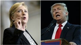 希拉蕊、川普/AP