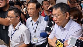 台聯黨,統戰,雙城論壇,柯文哲（前右）（圖／中央社記者朱則瑋攝）