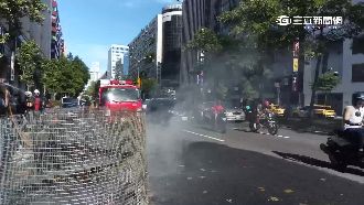 統領商圈普渡　三個大金爐占據車道