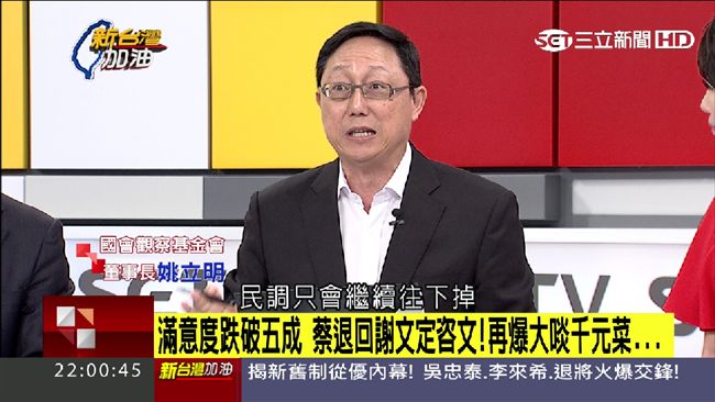 小英未滿百日民調暴跌　鐵票區崩盤？