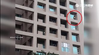 提心吊膽！兩男童竟爬7樓窗台外嬉戲