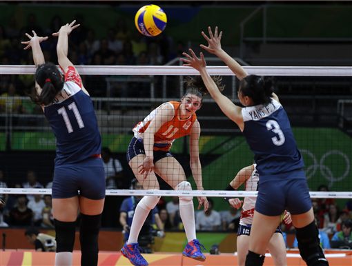里約奧運女排大陸VS荷蘭／達志影像／美聯社