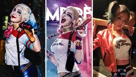 圖翻攝自莫莉臉書 自殺突擊隊臉書 小丑女 合成圖
